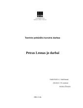 Petras Leonas, jo darbai