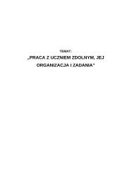 Praca z uczniem zdolnym, jej organizacja i zadania