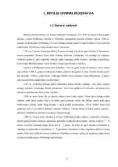 Brolių Grimmų literatūrinė bei kalbinė veikla 3 puslapis