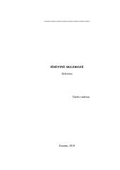 Išsėtinė sklerozė. Referatas