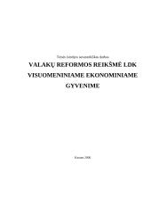 Valakų reformos reikšmė LDK visuomeniniame ekonominiame gyvenime