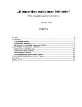 Empatijos ugdymas šeimoje