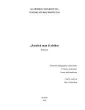 Vilė Vėl "Parašyk man iš Afrikos"