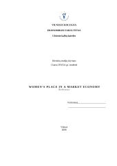 Women's place in a market economy