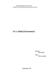 XX amžiaus didieji ekonomistai