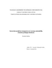 Inovacinis projektas: suspausto oro varomų automobilių remonto paslaugos kūrimas