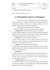 Konfliktinių situacijų sprendimo modeliai globos įstaigose 11 puslapis