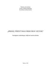 Prekių išdėstymas prekybos vietose
