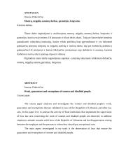 Moterų, neįgalių asmenų darbas, garantijos, lengvatos 2 puslapis