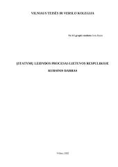 Įstatymų leidybos procesas Lietuvos Respublikoje (LR)