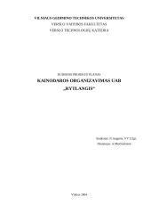 Kainodara. Kainodaros organizavimas UAB "Rytlangis"