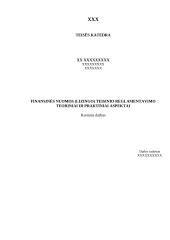 Finansinės nuomos (lizingo) teisinio reglamentavimo teoriniai ir praktiniai aspektai