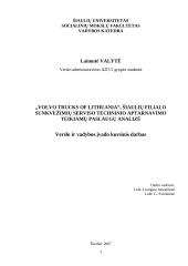 Paslaugų analizė: servisas "Volvo Trucks of Lithuania" 2 puslapis