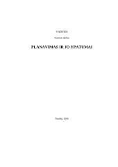 Planavimo ypatumai: prekyba automobilių dalimis UAB "Eoltas"