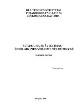 Suaugusiųjų švietimas – šiuolaikinės visuomenės būtinybė