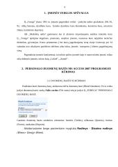 Įmonės aprašymas ir personalo duomenų bazės kūrimas MS Access 2007 programoje: IĮ "Torega" 4 puslapis