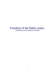 Freedom of Baltic States