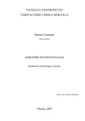 Asmenybės psichopatologija