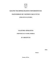 Valdymo apskaitos nesunkios užduotys