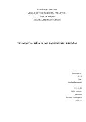 Teisminė valdžia ir jos pagrindiniai bruožai