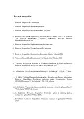 Lietuvos Respublikos Prezidentas: statusas ir įgaliojimai 16 puslapis