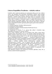 Lietuvos Respublikos Prezidentas: statusas ir įgaliojimai 4 puslapis