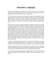 Education. Languages