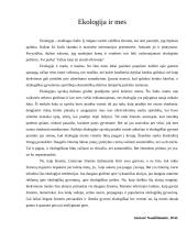 Ekologija ir mes