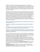 Forms of punishments. Alternativas to imprisonment