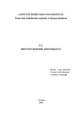 N. Elias "Rūmų dvaro visuomenė": Prestižo reikšmė aristokratui 8 puslapis