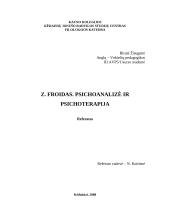 Zigmundas Froidas. Psichoanalizė ir psichoterapija