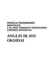 Anglis ir jos oksidai