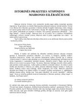 Istorinės praeities atspindys Maironio eilėraščiuose