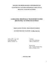 Gabalinių medžiagų transportavimo įrenginių automatizavimas 2 puslapis