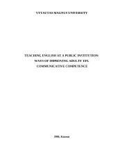 Teaching English at a public institution: ways of improving adults' EFL communicative competence