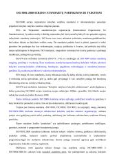 ISO 9001: 2000 serijos standartų parinkimas ir taikymas