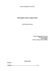 Monologinės kalbos rengimo būdai