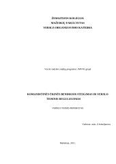 Komanditinės ūkinės bendrijos steigimas ir verslo teisinis reguliavimas