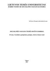 Socialinio aprūpinimo pašalpos, skirtos šeimai remti