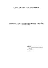 Atsargų valdymo problemos: UAB "Jovitėlė"