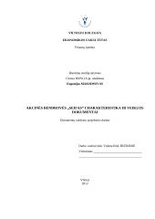 AB „Seifas“ charakteristika ir veiklos dokumentai