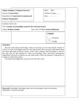 Nekilnojamojo turto (NT) šakos žinių sistemos kūrimas 5 puslapis