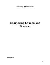 Comparing London and Kaunas tourism