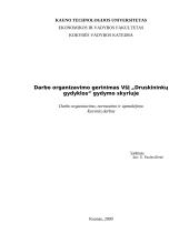 Darbo organizavimo gerinimas: gydymo skyriuje VšĮ "Druskininkų gydyklos"