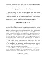 Dividendų politika 13 puslapis