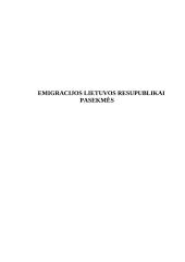 Emigracijos pasekmės Lietuvos Resupublikai (LR)