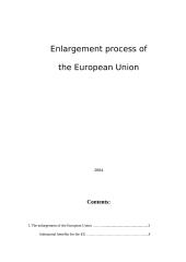 Enlargement of European Union (EU)