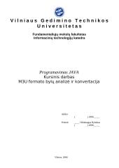 M3U formato bylų analizė ir konvertacija
