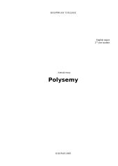 Polysemy and homophony