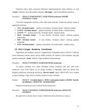 SQL kalboje naudojama užklausa [SELECT] ir pagrindinės jos funkcijos 13 puslapis